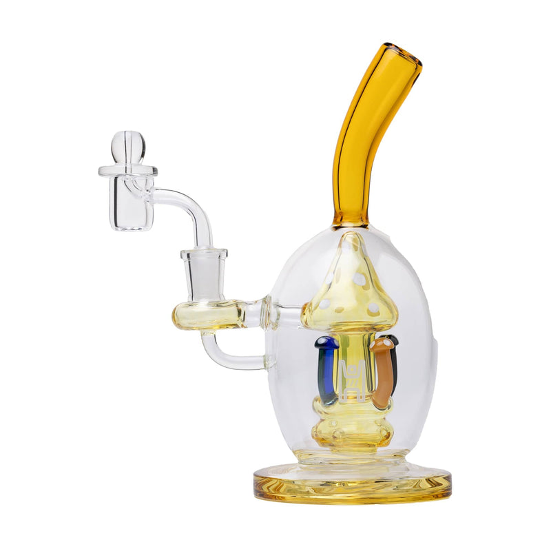 Human Grade Mushroom Globe Dab Rig Amber