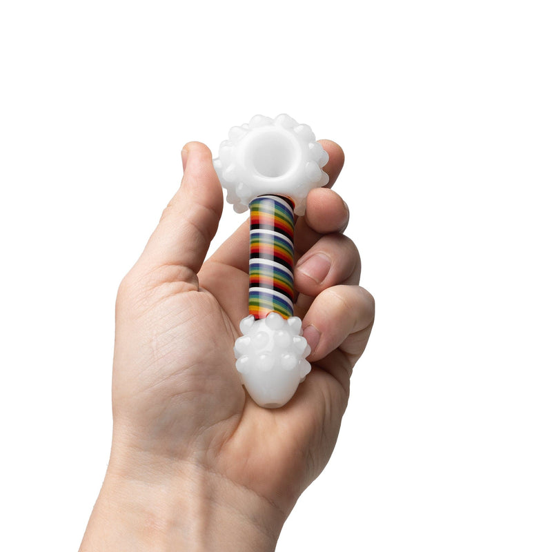 Human Grade Rainbow Swirl Spoon Pipe