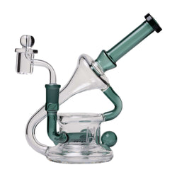 Human Grade Recycler 45 Triple Marble Dab Rig Lake Green