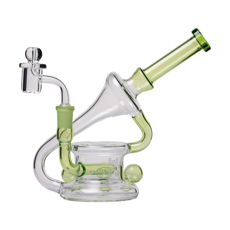 Human Grade Recycler 45 Triple Marble Dab Rig Matrix Green
