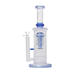 Human Grade Sacred Straight Sandblasted Bong Blue