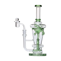Human Grade Straight Recycler Dab Rig Green