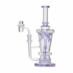 Human Grade Straight Recycler Dab Rig Lavender