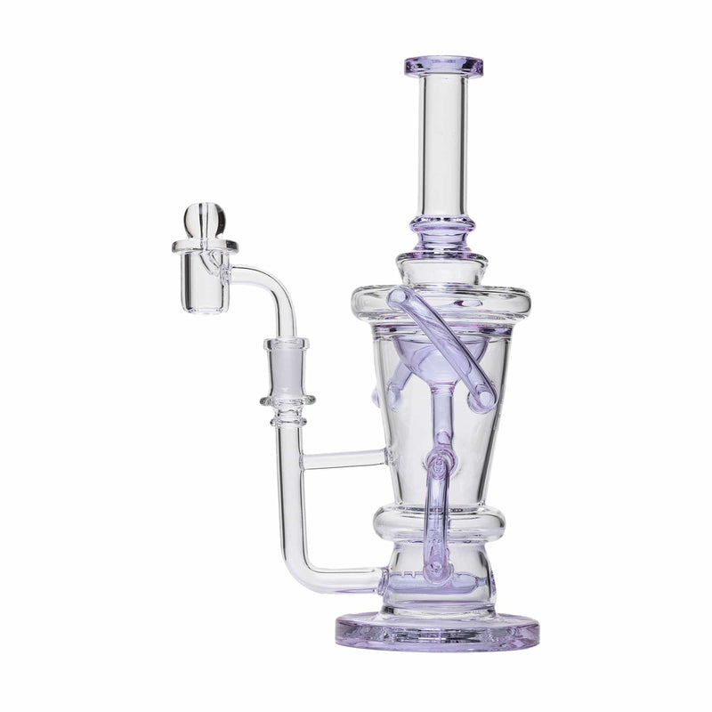 Human Grade Straight Recycler Dab Rig Lavender