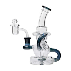 Human Grade Stubby Klein Recycler Dab Rig Blue