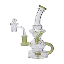 Human Grade Stubby Klein Recycler Dab Rig Jade