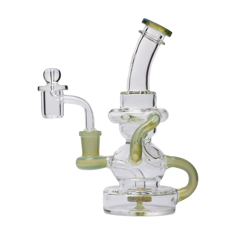Human Grade Stubby Klein Recycler Dab Rig Jade