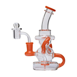 Human Grade Stubby Klein Recycler Dab Rig Orange