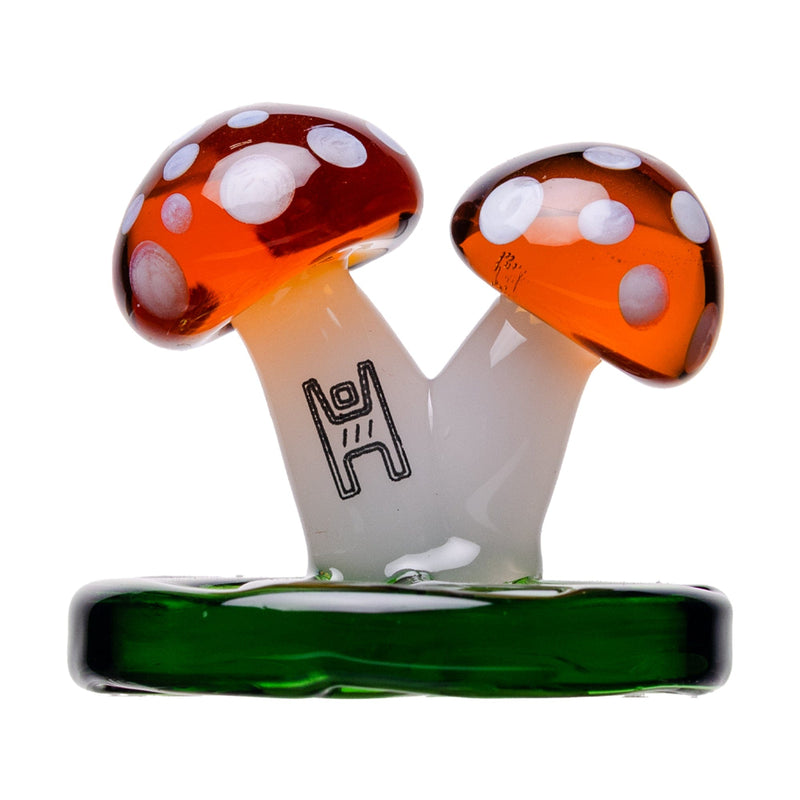 Human Grade Twin Mushroom Carb Cap Light Yellow (Green Base)