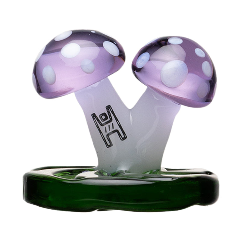 Human Grade Twin Mushroom Carb Cap Purple (Green Base)
