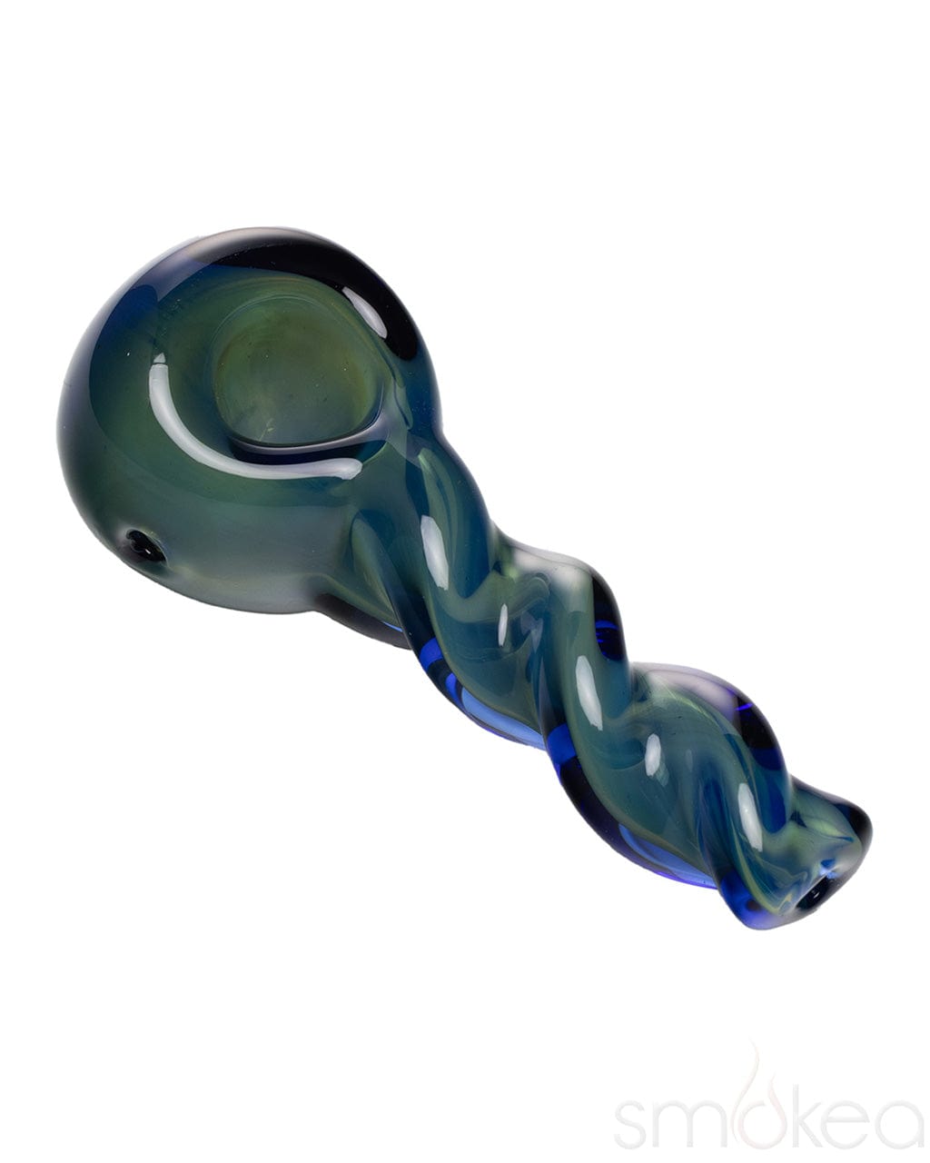 Human Grade Twist Spoon Pipe Blue