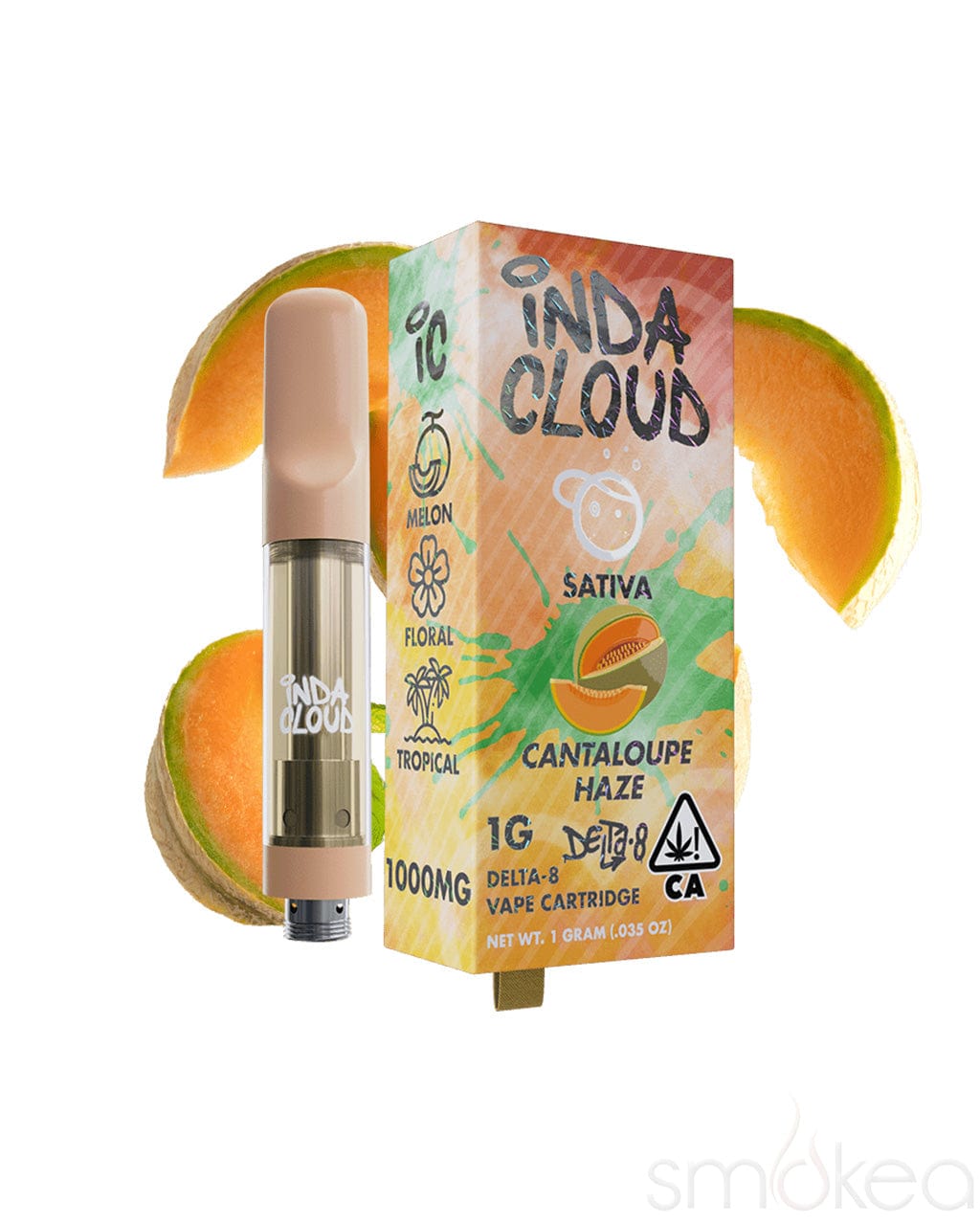 Indacloud 1g Delta 8 Vape Cartridge - Cantaloupe Haze Indacloud 1g Delta 8 Vape Cartridge - Cantaloupe Haze