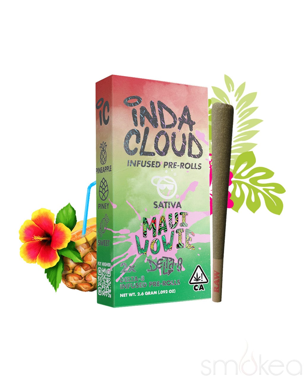 Indacloud King Size Delta 8 Pre-Rolls - Maui Wowie (2-Pack)