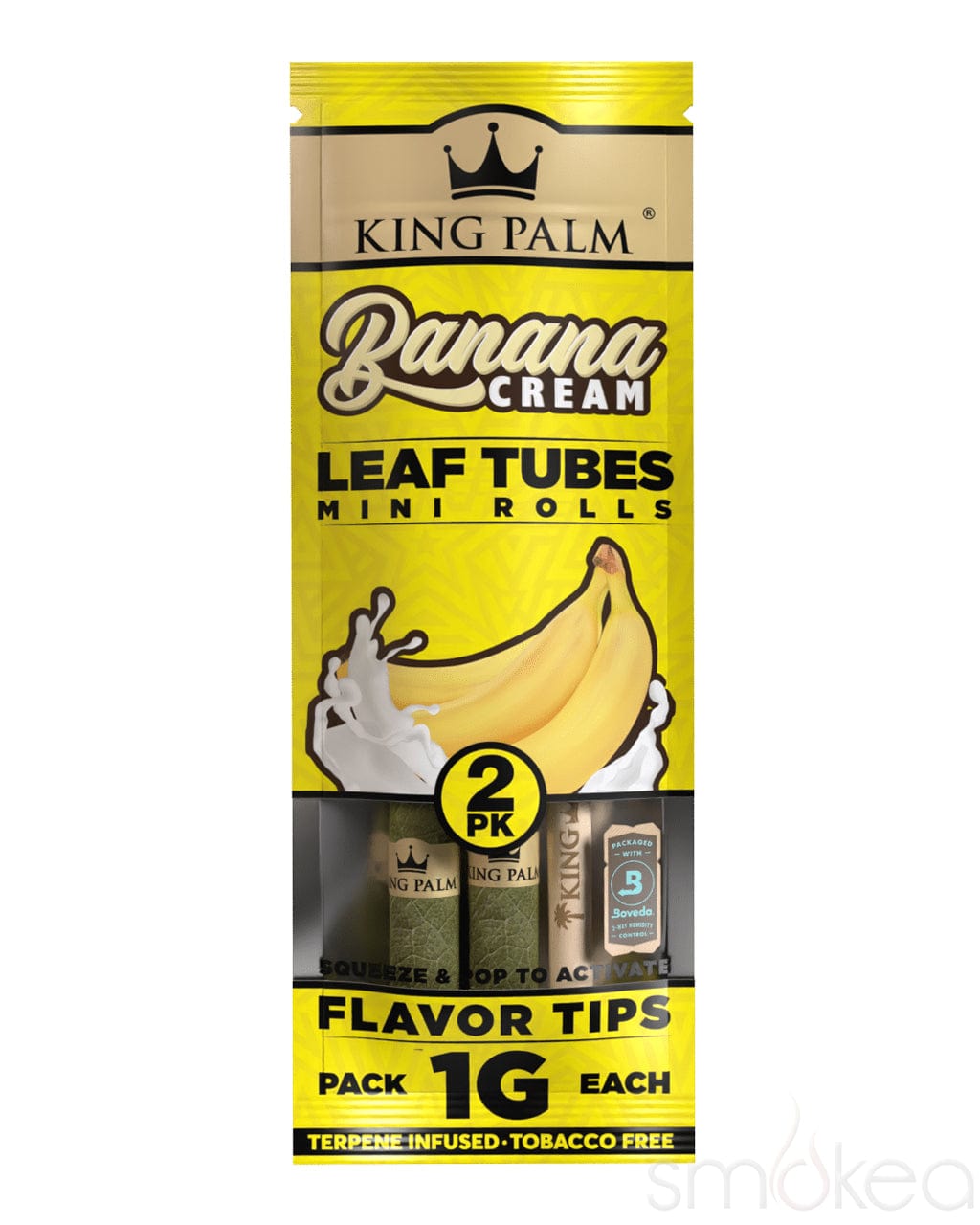 King Palm Mini Banana Cream Pre-Rolled Cones (2-Pack) King Palm Mini Banana Cream Pre-Rolled Cones (2-Pack)