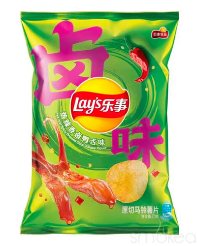 Lay's Hot & Spicy Braised Duck Tongue Flavored Potato Chips (China)