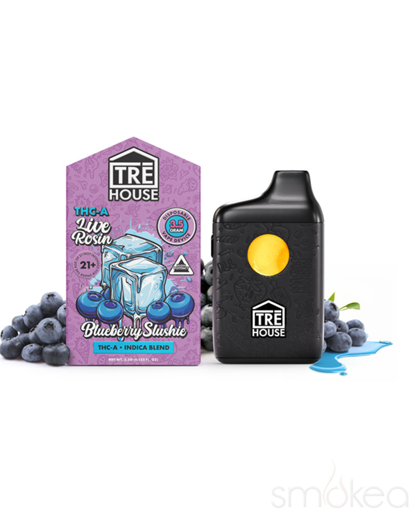 TRĒ House 3.5g THCA Live Rosin Vape - Blueberry Slushie