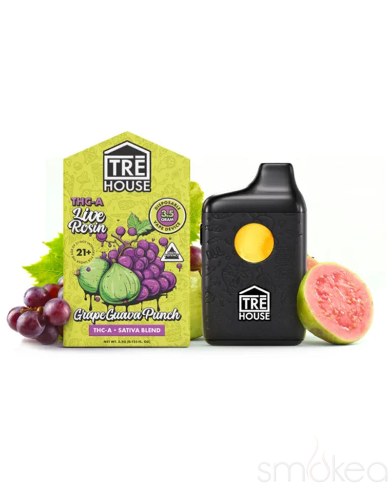 TRĒ House 3.5g THCA Live Rosin Vape - Grape Guava