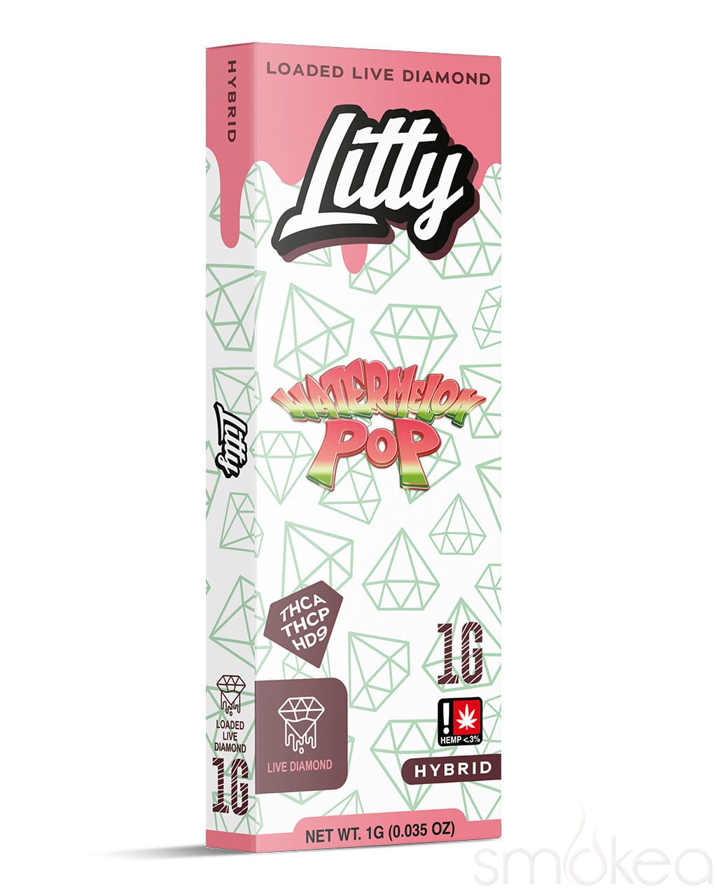 Litty 1g THCA Loaded Live Diamonds Vape - Watermelon Pop