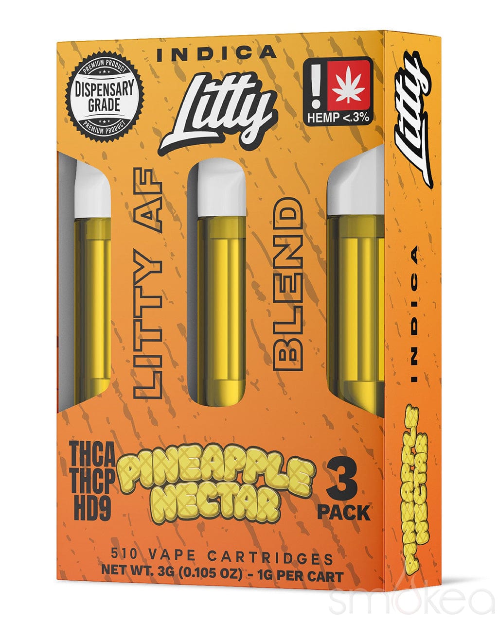 Litty AF Blend Vape Cartridges - Pineapple Nectar (3-Pack) Litty AF Blend Vape Cartridges - Pineapple Nectar (3-Pack)