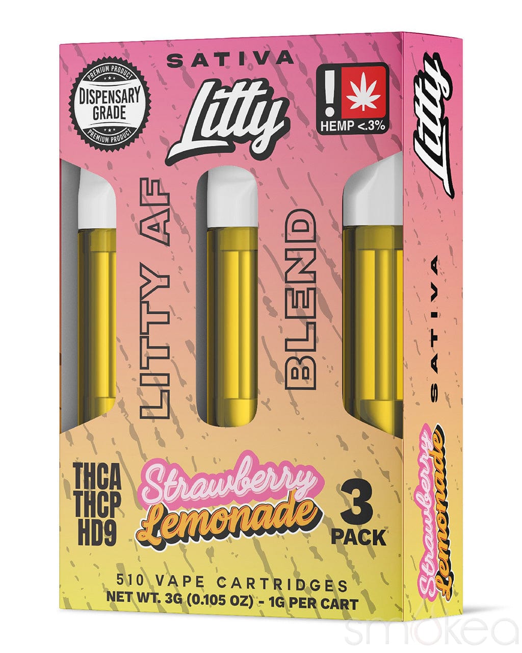 Litty AF Blend Vape Cartridges - Strawberry Lemonade (3-Pack) Litty AF Blend Vape Cartridges - Strawberry Lemonade (3-Pack)