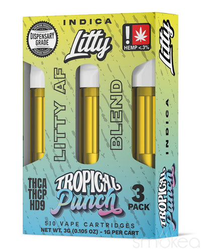 Litty AF Blend Vape Cartridges - Tropical Punch (3-Pack)