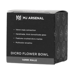 MJ Arsenal 14mm Dichro Marble Flower Bowl