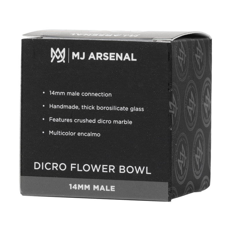MJ Arsenal 14mm Dichro Marble Flower Bowl