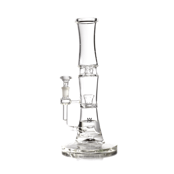 MJ Arsenal Spire Glass Bong, double percolator bong, view 2