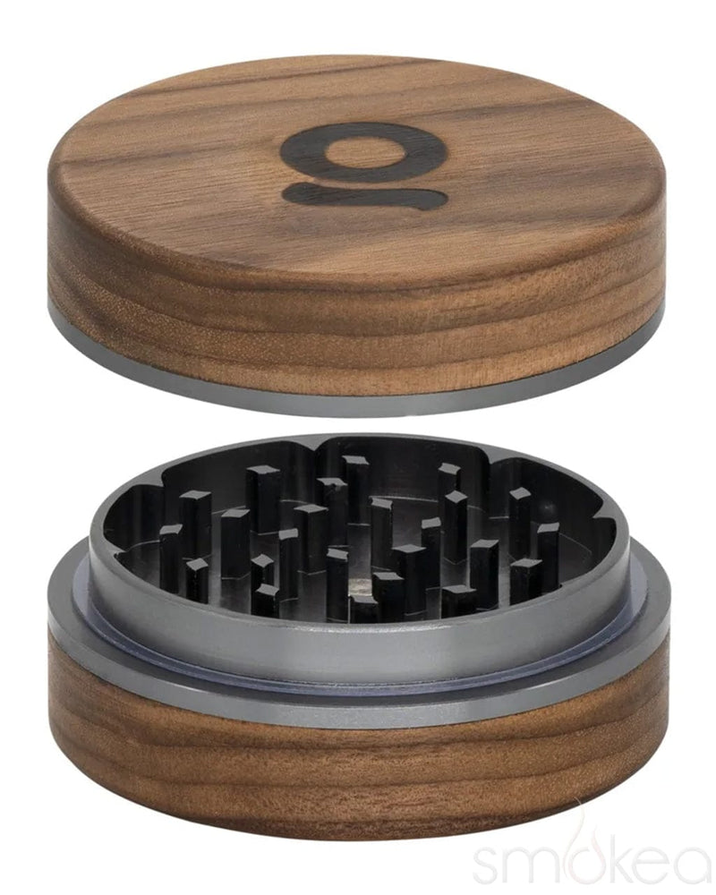 2 layer wood tobacco cigarette grinder ONGROK Walnut - Piece ONGROK 2-Piece Walnut Grinder