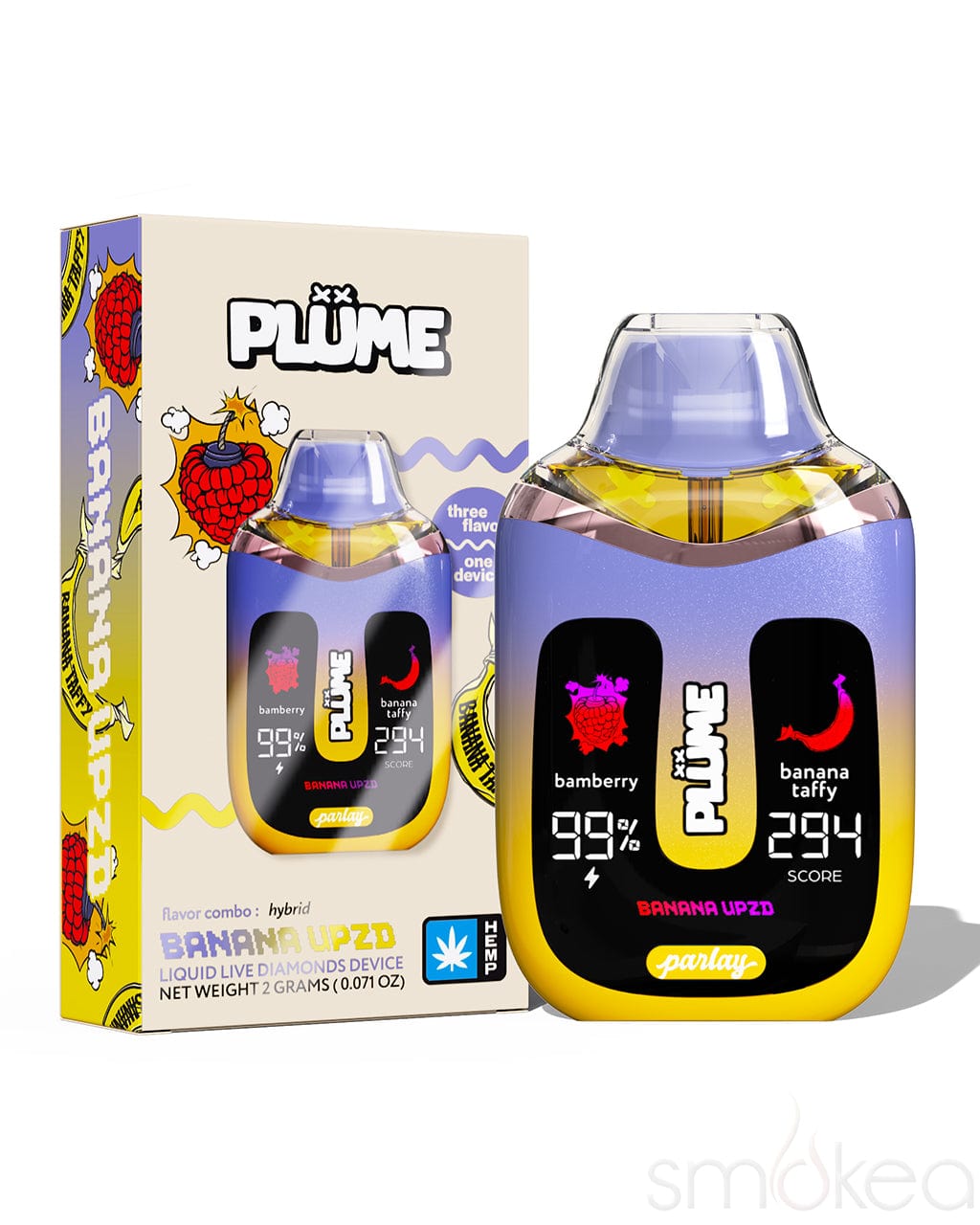 Plume Parlay 2g Liquid Live Diamonds Blend Vape - Banana Upzd