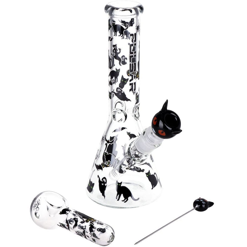 Pulsar Black Cat Beaker Bong Set