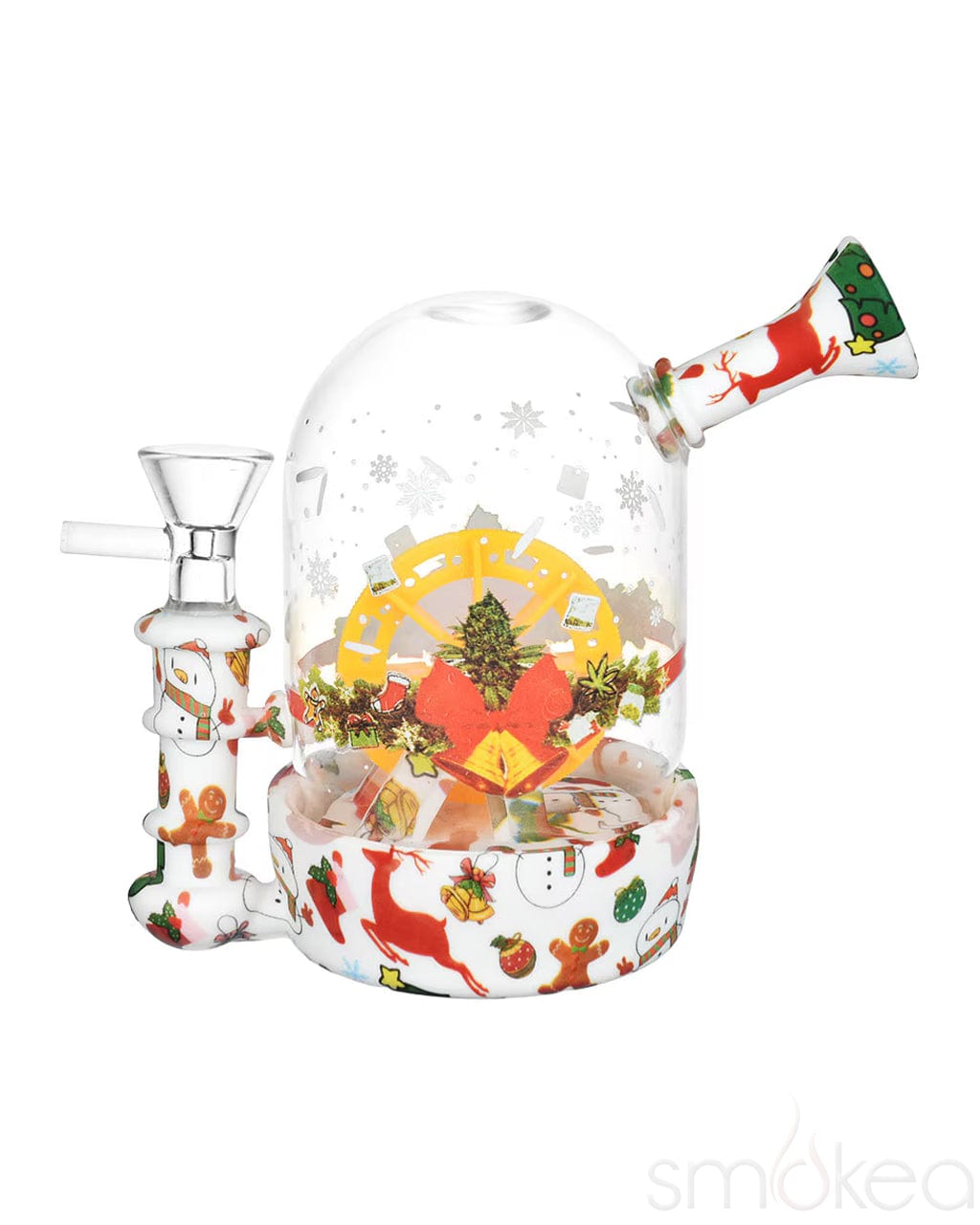 Pulsar Christmas Waterwheel Bell Jar Silicone & Glass Bong