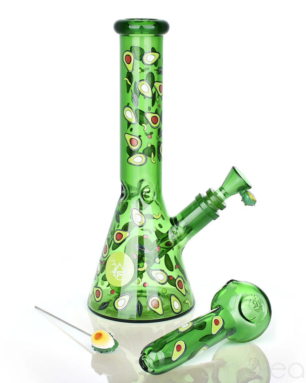 Pulsar Fruit Series Avocado Gold Bong & Pipe Bundle