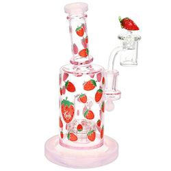 Pulsar Fruit Series Strawberry Cough Rig & Straw Bundle