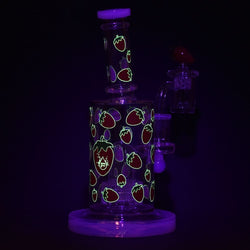 Pulsar Fruit Series Strawberry Cough Rig & Straw Bundle