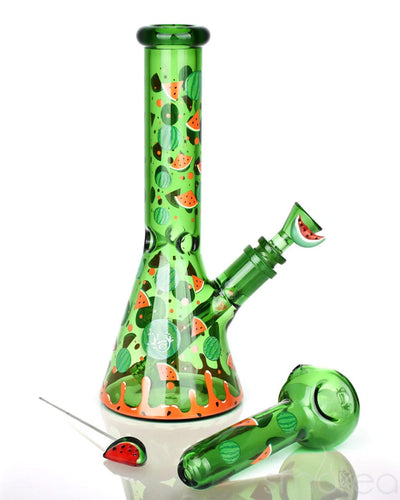 Pulsar Fruit Series Watermelon Zkittles Bong & Pipe Bundle