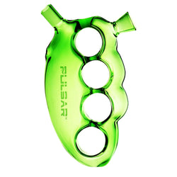 Pulsar Glass Knuckle Bubbler Green