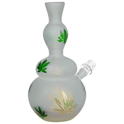 Pulsar Hemp Leaf Frosted Soft Glass Bong