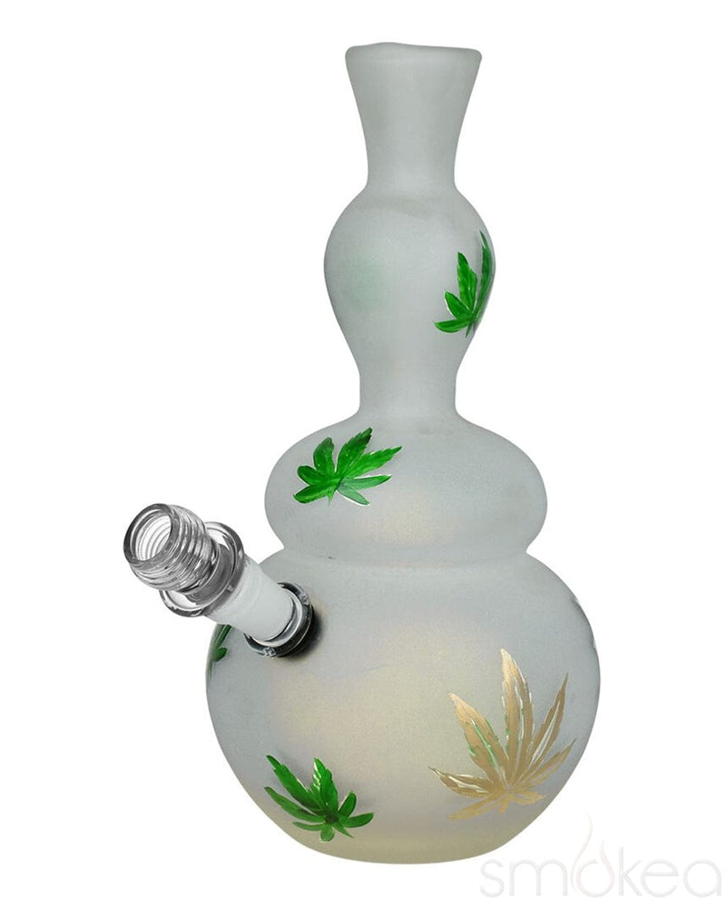 Pulsar Hemp Leaf Frosted Soft Glass Bong