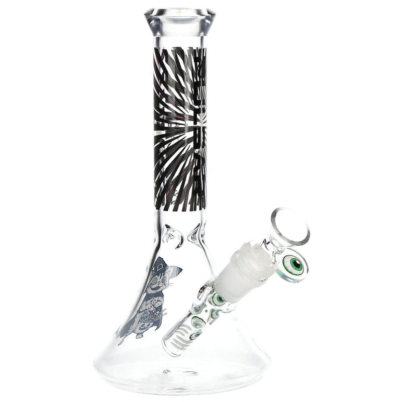 Pulsar Scary Kitty Beaker Glass Water Pipe - 8.5" / 14mm F