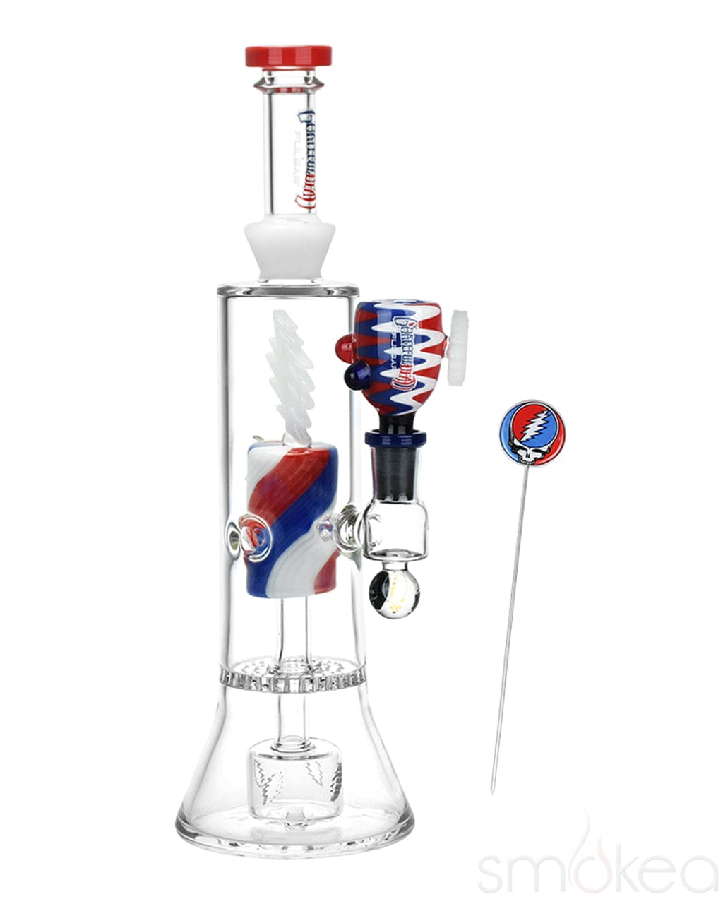 Pulsar x Grateful Dead Lightning Bolt Glass Bong