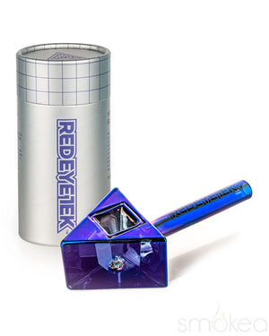 Red Eye Tek 4.5" Terminator Infinity Bowl Triangle Hand Pipe Blue