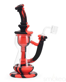 Ritual 10" Deluxe Silicone Incycler Dab Rig Black/Red