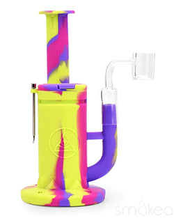 Ritual 8.5" Deluxe Silicone Sidecar Dab Rig Miami Sunset