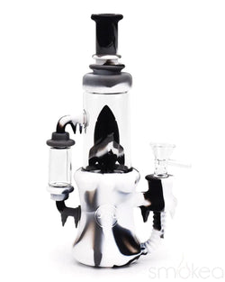 Ritual 8.5" Silicone Rocket Recycler Black/White
