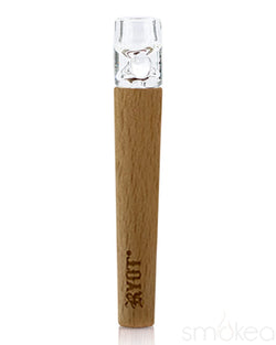 RYOT 12mm Large Wood One Hitter Bat w/ Glass Tip Beech