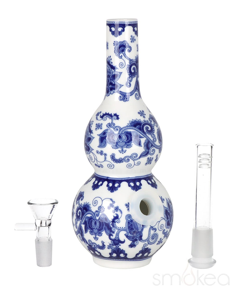 SeshGear Chinese Double Bubble Vase Ceramic Bong