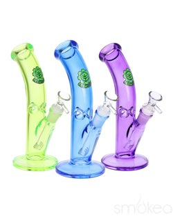 SeshGear Lean Back Bent Tube Colored Glass Bong