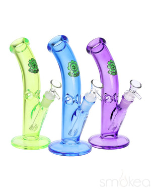 SeshGear Lean Back Bent Tube Colored Glass Bong