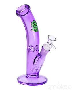 SeshGear Lean Back Bent Tube Colored Glass Bong Purple